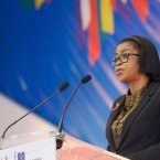 Christiane Ossouka à Brazaville pour un colloque sur De Gaulle
