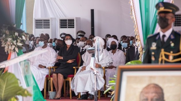 Ossouka Raponda aux obsèques de l’ancien Premier ministre ivoirien Hamed Bakayoko