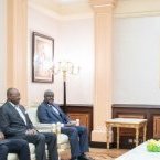 Moussa Faki Mahamat et François Lounceny Fall reçus en audience par Ali Bongo