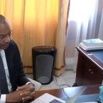 Guy Patrick Obiang Ndong prend part à une visioconférence de l’UA sur le Covid-19