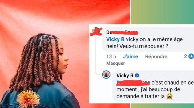Un fan déclare sa flamme à Vicky R et lui demande sa main en ligne