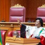 Ali Bongo préside la cérémonie de prestation des juges constitutionnels