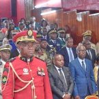 Brice Clotaire Oligui Nguema à l’installation du premier président de la Cour des comptes