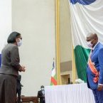 Ossouka Raponda à l’investiture du président centrafricain Archange Touadéra