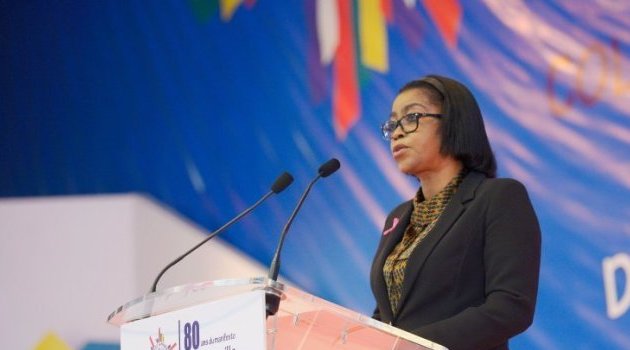 Christiane Ossouka à Brazaville pour un colloque sur De Gaulle